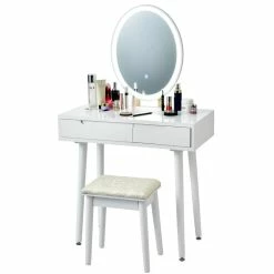 New βοΈ Costway Touch Screen 3 Lighting Modes π Dressing/Makeup Vanity Set In White β€οΈ 14 New βοΈ Costway Touch Screen 3 Lighting Modes π Dressing/Makeup Vanity Set In White β€οΈ -Living Room Sales Shop 2326499 2 L