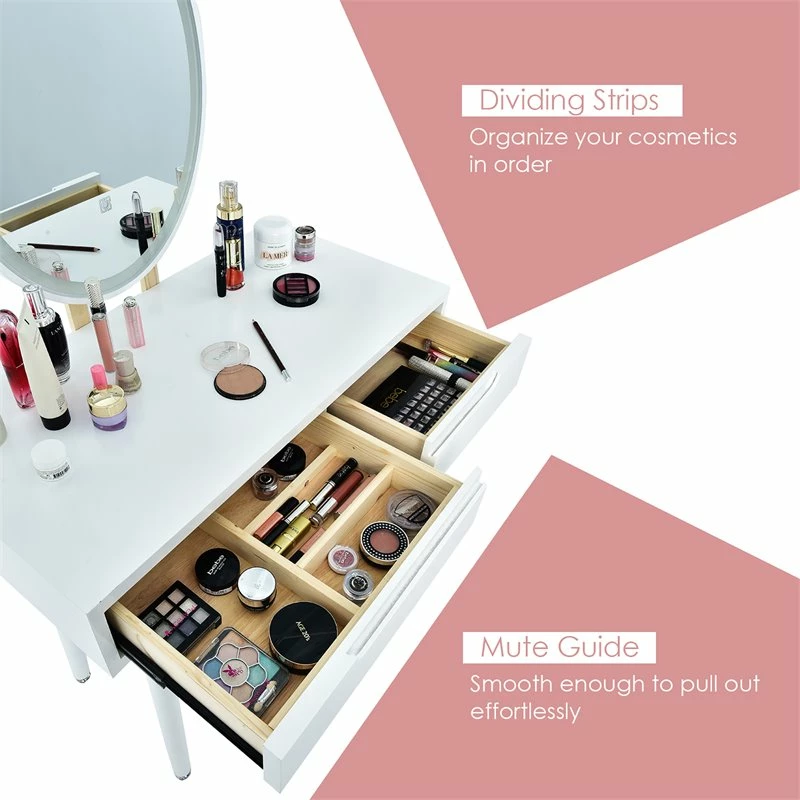 New βοΈ Costway Touch Screen 3 Lighting Modes π Dressing/Makeup Vanity Set In White β€οΈ 11 New βοΈ Costway Touch Screen 3 Lighting Modes π Dressing/Makeup Vanity Set In White β€οΈ - Image 9