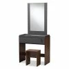 New 🥰 Bowery Hill Modern Wood Vanity With Stool In Gray And Walnut 🌟 1 New 🥰 Bowery Hill Modern Wood Vanity With Stool In Gray And Walnut 🌟 -Living Room Sales Shop 2366890 L