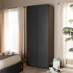 Hot Sale π₯° Bowery Hill 7-Shelf Wood Armoire In Gray And Walnut Brown π 14 Hot Sale π₯° Bowery Hill 7-Shelf Wood Armoire In Gray And Walnut Brown π -Living Room Sales Shop 2366928 2 L