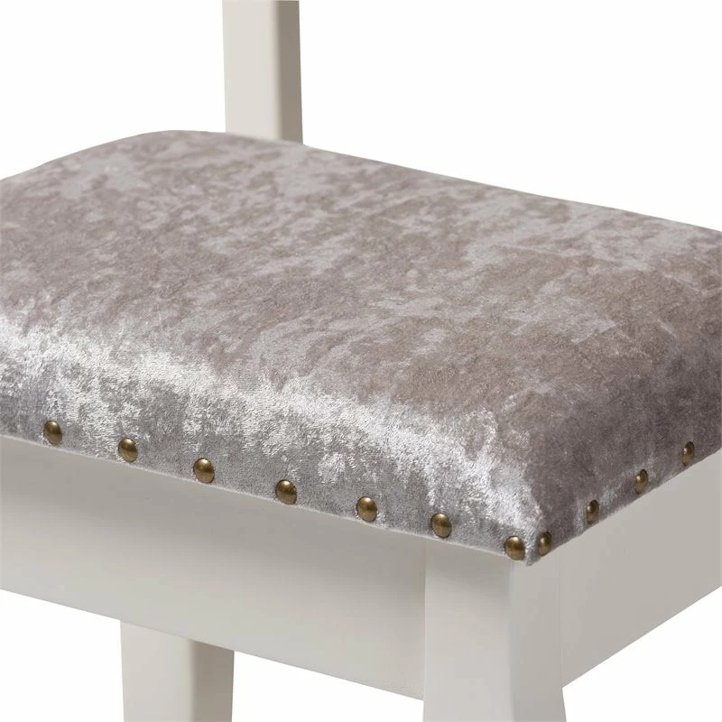 Top 10 ✔️ Bowery Hill Contemporary White Finished Wood 2-Piece Vanity Table 🌟 8 Top 10 ✔️ Bowery Hill Contemporary White Finished Wood 2-Piece Vanity Table 🌟 - Image 6