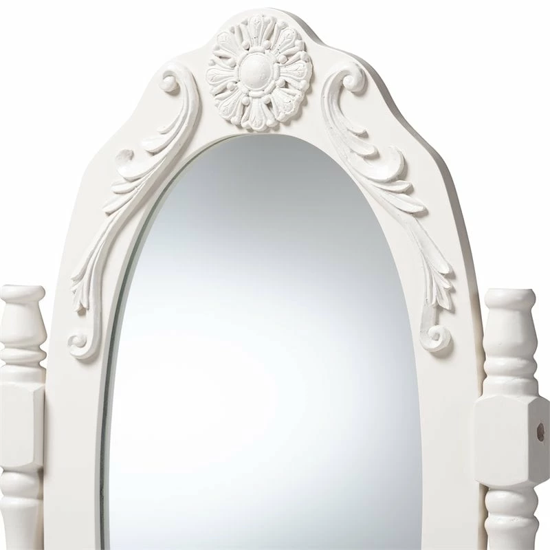 Top 10 ✔️ Bowery Hill Contemporary White Finished Wood 2-Piece Vanity Table 🌟 10 Top 10 ✔️ Bowery Hill Contemporary White Finished Wood 2-Piece Vanity Table 🌟 - Image 8