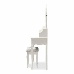 Top 10 ✔️ Bowery Hill Contemporary White Finished Wood 2-Piece Vanity Table 🌟 19 Top 10 ✔️ Bowery Hill Contemporary White Finished Wood 2-Piece Vanity Table 🌟 -Living Room Sales Shop 2367526 8 L