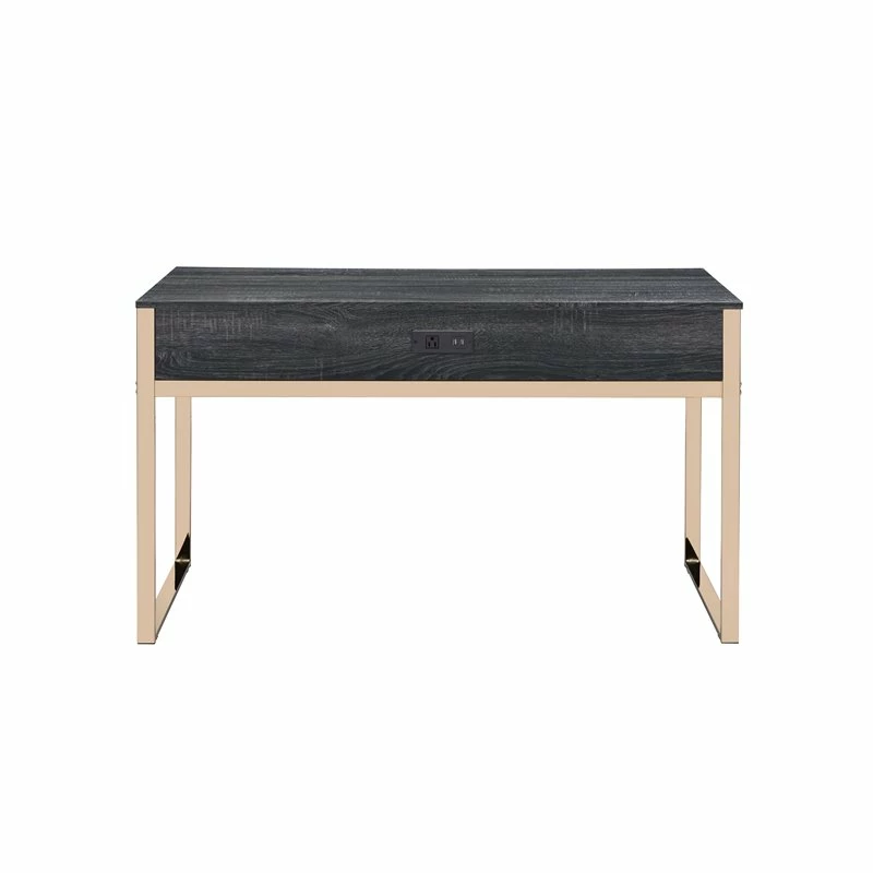 Cheap β€οΈ ACME Furniture ACME Perle Vanity Desk In Champagne Gold & Weathered Oak Finish π 6 Cheap β€οΈ ACME Furniture ACME Perle Vanity Desk In Champagne Gold & Weathered Oak Finish π - Image 4