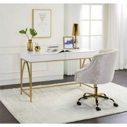 New π ACME Furniture ACME Lightmane Vanity Desk In White High Gloss & Gold π― 12 New π ACME Furniture ACME Lightmane Vanity Desk In White High Gloss & Gold π― -Living Room Sales Shop 2383027 4 L