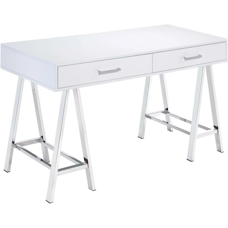 Best deal 👏 ACME Furniture ACME Coleen Vanity Desk In White High Gloss & Chrome 👏 3 Best deal 👏 ACME Furniture ACME Coleen Vanity Desk In White High Gloss & Chrome 👏
