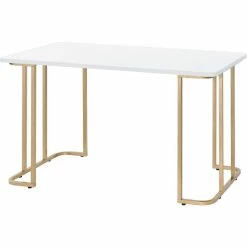 Best deal 😍 ACME Furniture ACME Estie Vanity Desk In White & Gold Finish ❤️