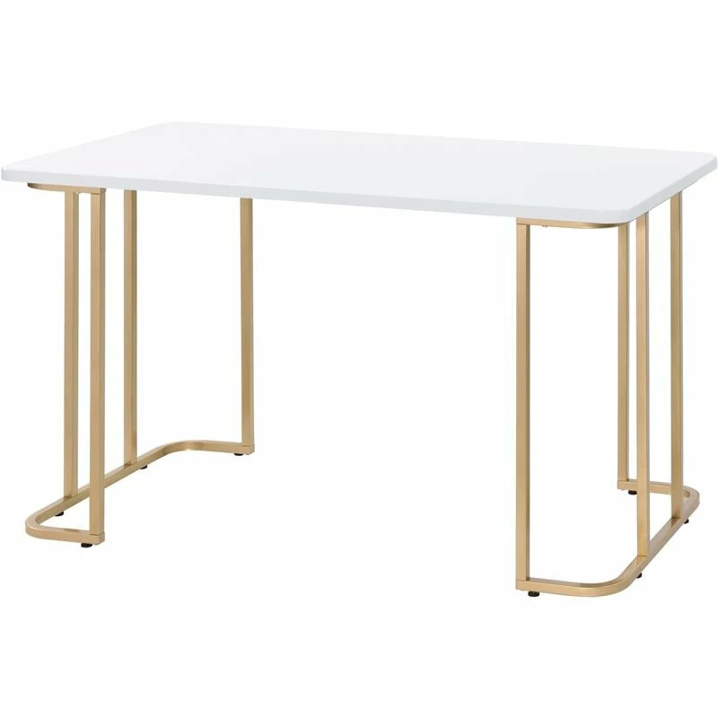 Best deal 😍 ACME Furniture ACME Estie Vanity Desk In White & Gold Finish ❤️ 3 Best deal 😍 ACME Furniture ACME Estie Vanity Desk In White & Gold Finish ❤️