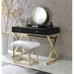 Best reviews of ๐ ACME Furniture ACME Coleen Vanity Desk In Black & Brass Finish ๐ 21 Best reviews of ๐ ACME Furniture ACME Coleen Vanity Desk In Black & Brass Finish ๐ -Living Room Sales Shop 2383042 9 L