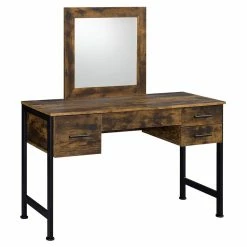 Deals ⌛ ACME Furniture ACME Juvanth Wooden Vanity Desk And Mirror In Rustic Oak And Black ✨ 11 Deals ⌛ ACME Furniture ACME Juvanth Wooden Vanity Desk And Mirror In Rustic Oak And Black ✨ -Living Room Sales Shop 2394672 3 L