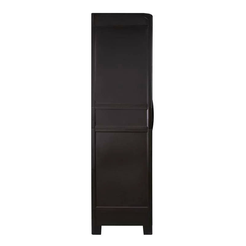 New π MQ Eclypse 3-Shelf Plastic Armoire Cabinet In Espresso π 7 New π MQ Eclypse 3-Shelf Plastic Armoire Cabinet In Espresso π - Image 5