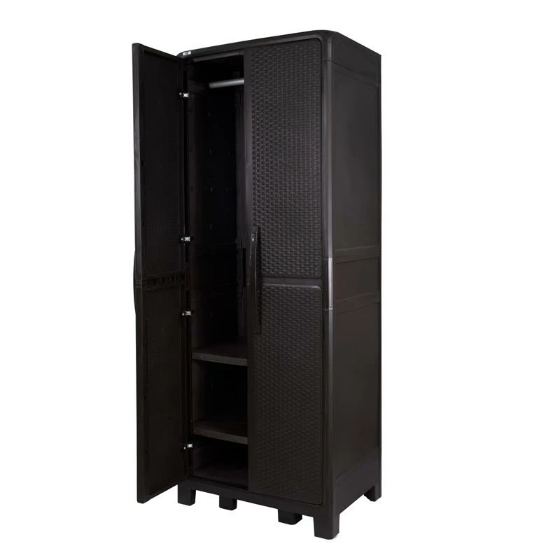 New π MQ Eclypse 3-Shelf Plastic Armoire Cabinet In Espresso π 8 New π MQ Eclypse 3-Shelf Plastic Armoire Cabinet In Espresso π - Image 6
