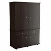 Best Sale 😀 Inval America 2-Drawer 4-Shelf Armoire In Espresso 🌟