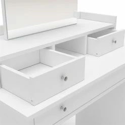 Buy ๐ BS Canada Import Decor Merced White 3-Drawers ๐ Dressing Table With Mirror ๐ 12 Buy ๐ BS Canada Import Decor Merced White 3-Drawers ๐ Dressing Table With Mirror ๐ -Living Room Sales Shop 2412187 2 L