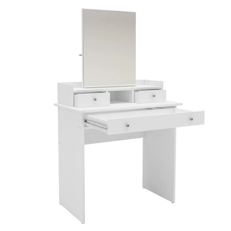 Buy ๐ BS Canada Import Decor Merced White 3-Drawers ๐ Dressing Table With Mirror ๐ 6 Buy ๐ BS Canada Import Decor Merced White 3-Drawers ๐ Dressing Table With Mirror ๐ - Image 4