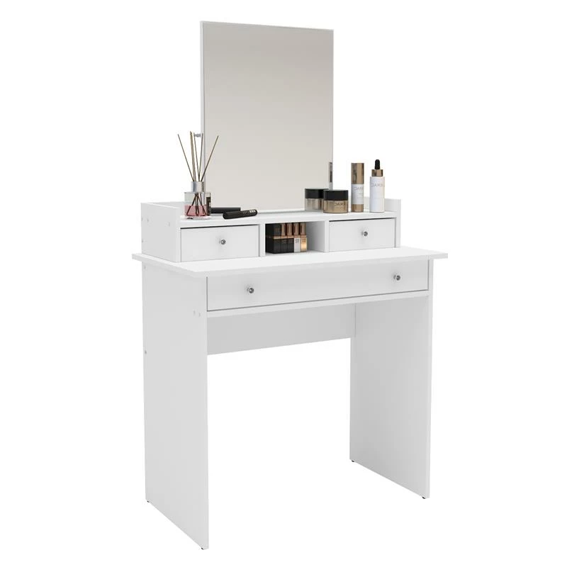 Buy ๐ BS Canada Import Decor Merced White 3-Drawers ๐ Dressing Table With Mirror ๐ 7 Buy ๐ BS Canada Import Decor Merced White 3-Drawers ๐ Dressing Table With Mirror ๐ - Image 5