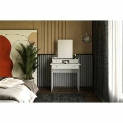 Buy ๐ BS Canada Import Decor Merced White 3-Drawers ๐ Dressing Table With Mirror ๐ 16 Buy ๐ BS Canada Import Decor Merced White 3-Drawers ๐ Dressing Table With Mirror ๐ -Living Room Sales Shop 2412187 6 L