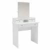 Buy 🎁 BS Canada Import Decor Merced White 3-Drawers 👗 Dressing Table With Mirror 😍 2 Buy 🎁 BS Canada Import Decor Merced White 3-Drawers 👗 Dressing Table With Mirror 😍 -Living Room Sales Shop 2412187 L