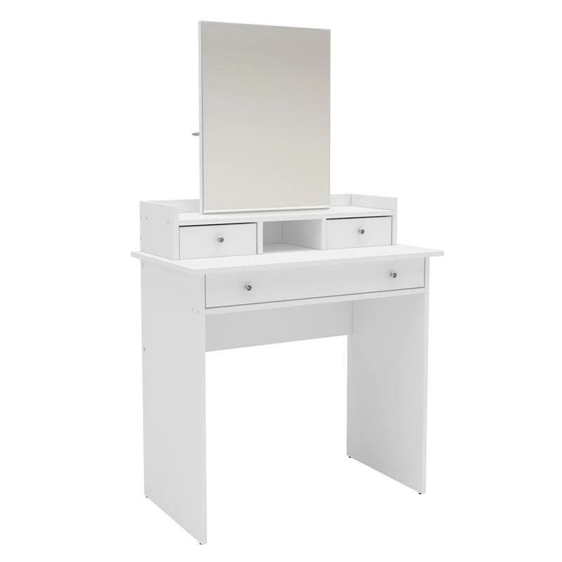 Buy ๐ BS Canada Import Decor Merced White 3-Drawers ๐ Dressing Table With Mirror ๐ 3 Buy ๐ BS Canada Import Decor Merced White 3-Drawers ๐ Dressing Table With Mirror ๐