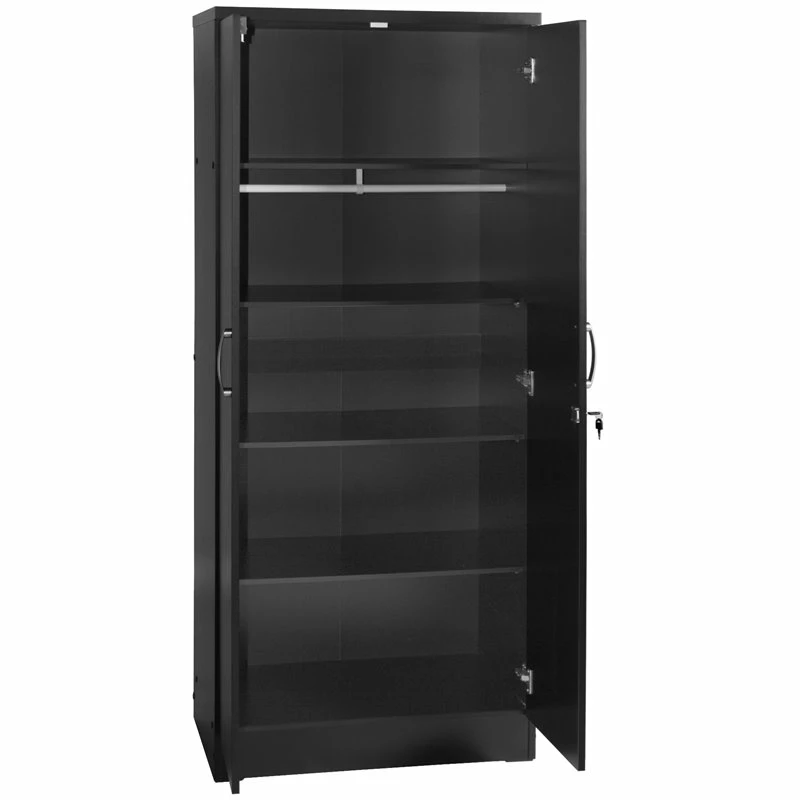 Discount 💯 Better Home Products Harmony Wood Two Door Armoire Wardrobe Cabinet In Black 🔥 6 Discount 💯 Better Home Products Harmony Wood Two Door Armoire Wardrobe Cabinet In Black 🔥 - Image 4