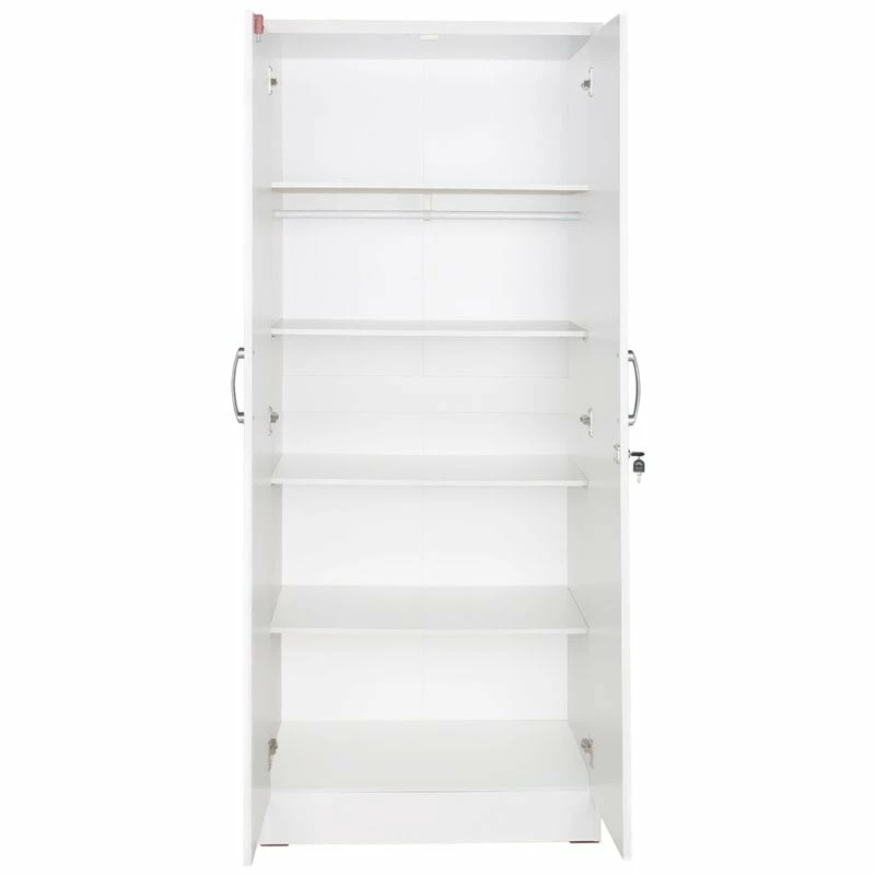 Budget ⭐ Better Home Products Harmony Wood Two Door Armoire Wardrobe Cabinet In White 💯 6 Budget ⭐ Better Home Products Harmony Wood Two Door Armoire Wardrobe Cabinet In White 💯 - Image 4