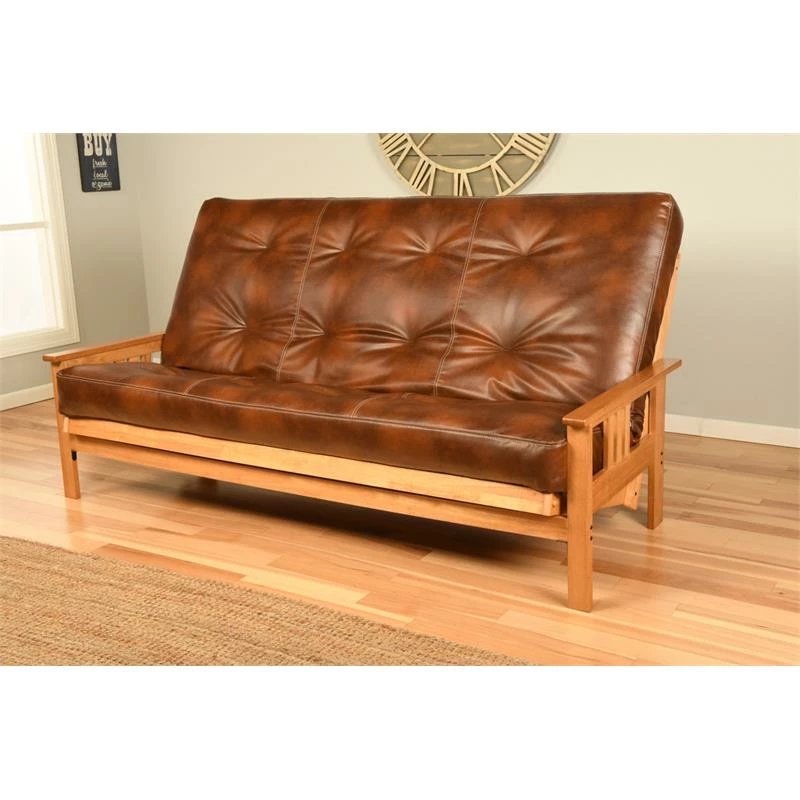 Buy π― Pemberly Row Queen-size Faux Leather Futon Mattress In Saddle Brown π 4 Buy π― Pemberly Row Queen-size Faux Leather Futon Mattress In Saddle Brown π - Image 2
