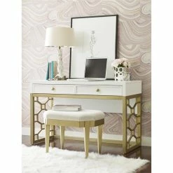 Cheapest ๐ Maklaine Modern Gold Lattice Vanity In White Finish Wood ๐คฉ 9 Cheapest ๐ Maklaine Modern Gold Lattice Vanity In White Finish Wood ๐คฉ -Living Room Sales Shop 2433404 1 L