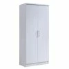Coupon 💯 Pemberly Row 2 Door Wooded Armoire With 4 Shelves In White Finish ❤️ -Living Room Sales Shop 2434689 6 L