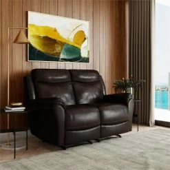 Brand new ✨ LifeStyle Solutions Relax A Lounger Parson Recliner Set In Brown Faux Leather Upholstery 😉 -Living Room Sales Shop 2444932 1 L