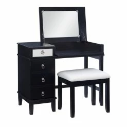 Cheap π Riverbay Furniture Modern Wood And Mirrored Vanity Set In Black β¨ 32 Cheap π Riverbay Furniture Modern Wood And Mirrored Vanity Set In Black β¨ -Living Room Sales Shop 2450544 14 L