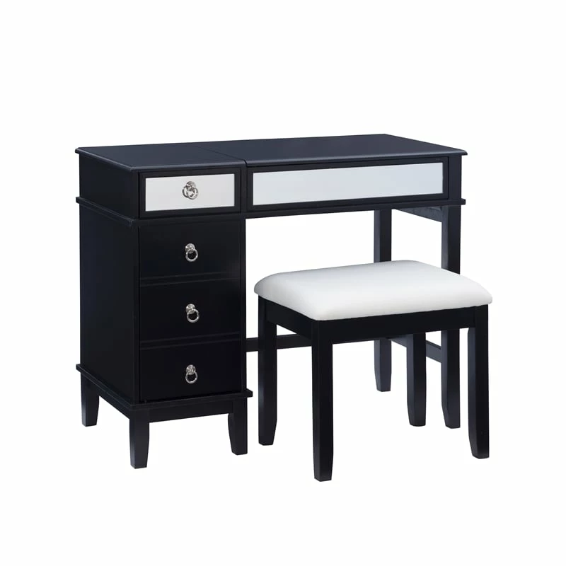 Cheap π Riverbay Furniture Modern Wood And Mirrored Vanity Set In Black β¨ 9 Cheap π Riverbay Furniture Modern Wood And Mirrored Vanity Set In Black β¨ - Image 7