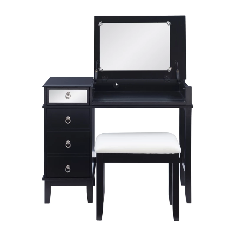 Cheap π Riverbay Furniture Modern Wood And Mirrored Vanity Set In Black β¨ 10 Cheap π Riverbay Furniture Modern Wood And Mirrored Vanity Set In Black β¨ - Image 8