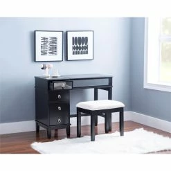 Cheap π Riverbay Furniture Modern Wood And Mirrored Vanity Set In Black β¨ 47 Cheap π Riverbay Furniture Modern Wood And Mirrored Vanity Set In Black β¨ -Living Room Sales Shop 2450544 30 L