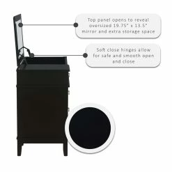 Cheap π Riverbay Furniture Modern Wood And Mirrored Vanity Set In Black β¨ 51 Cheap π Riverbay Furniture Modern Wood And Mirrored Vanity Set In Black β¨ -Living Room Sales Shop 2450544 9 L