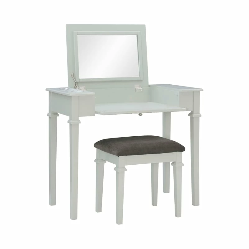 Cheap โ๏ธ Riverbay Furniture Transitional Wood Vanity In Gray ๐ 3 Cheap โ๏ธ Riverbay Furniture Transitional Wood Vanity In Gray ๐