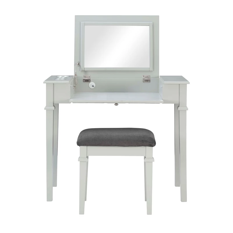 Cheap โ๏ธ Riverbay Furniture Transitional Wood Vanity In Gray ๐ 6 Cheap โ๏ธ Riverbay Furniture Transitional Wood Vanity In Gray ๐ - Image 4
