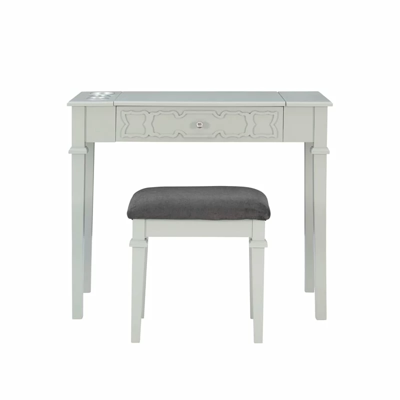 Cheap โ๏ธ Riverbay Furniture Transitional Wood Vanity In Gray ๐ 7 Cheap โ๏ธ Riverbay Furniture Transitional Wood Vanity In Gray ๐ - Image 5