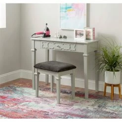 Cheap โ๏ธ Riverbay Furniture Transitional Wood Vanity In Gray ๐ 42 Cheap โ๏ธ Riverbay Furniture Transitional Wood Vanity In Gray ๐ -Living Room Sales Shop 2450571 27 L