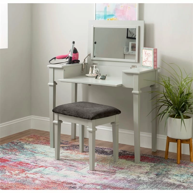 Cheap โ๏ธ Riverbay Furniture Transitional Wood Vanity In Gray ๐ 21 Cheap โ๏ธ Riverbay Furniture Transitional Wood Vanity In Gray ๐ - Image 19
