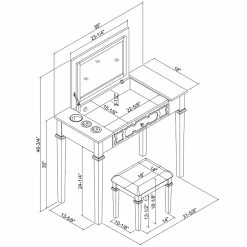 Cheap โ๏ธ Riverbay Furniture Transitional Wood Vanity In Gray ๐ 46 Cheap โ๏ธ Riverbay Furniture Transitional Wood Vanity In Gray ๐ -Living Room Sales Shop 2450571 8 L