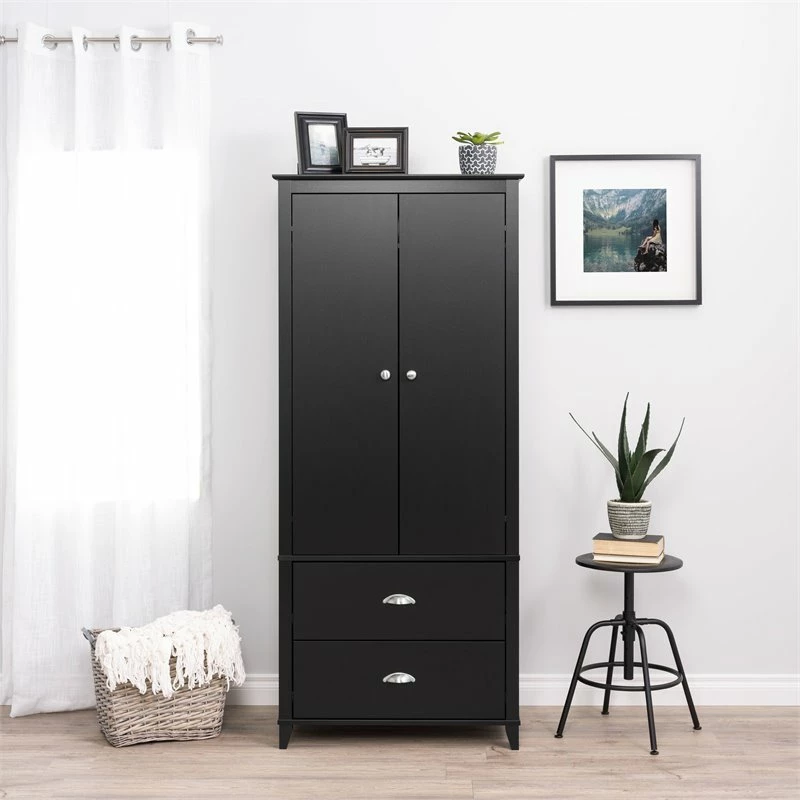 Flash Sale 👍 Pemberly Row Contemporary Wardrobe Armoire In Black 👏 4 Flash Sale 👍 Pemberly Row Contemporary Wardrobe Armoire In Black 👏 - Image 2