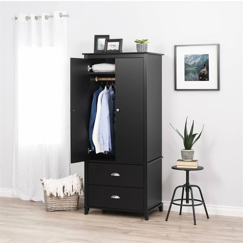 Flash Sale 👍 Pemberly Row Contemporary Wardrobe Armoire In Black 👏 6 Flash Sale 👍 Pemberly Row Contemporary Wardrobe Armoire In Black 👏 - Image 4