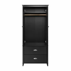 Flash Sale 👍 Pemberly Row Contemporary Wardrobe Armoire In Black 👏 17 Flash Sale 👍 Pemberly Row Contemporary Wardrobe Armoire In Black 👏 -Living Room Sales Shop 2452069 6 L