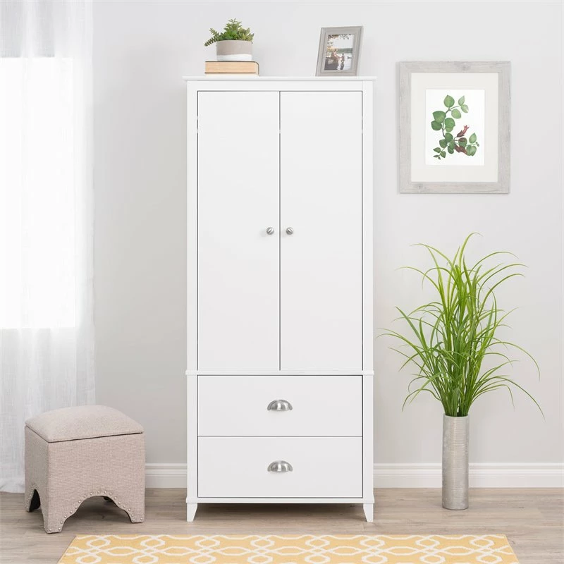Coupon 🔥 Pemberly Row Contemporary Wardrobe Armoire In White 🥰 4 Coupon 🔥 Pemberly Row Contemporary Wardrobe Armoire In White 🥰 - Image 2
