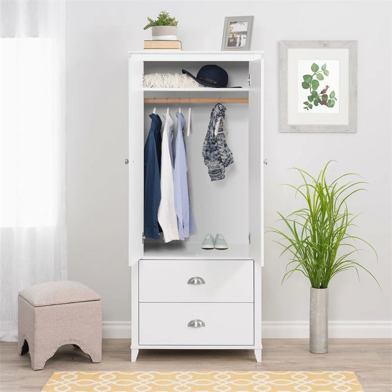 Coupon 🔥 Pemberly Row Contemporary Wardrobe Armoire In White 🥰 5 Coupon 🔥 Pemberly Row Contemporary Wardrobe Armoire In White 🥰 - Image 3