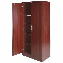 Deals π₯° Pemberly Row Modern Wood Two Door Armoire Wardrobe Cabinet In Mahogany π 12 Deals π₯° Pemberly Row Modern Wood Two Door Armoire Wardrobe Cabinet In Mahogany π -Living Room Sales Shop 2452313 4 L