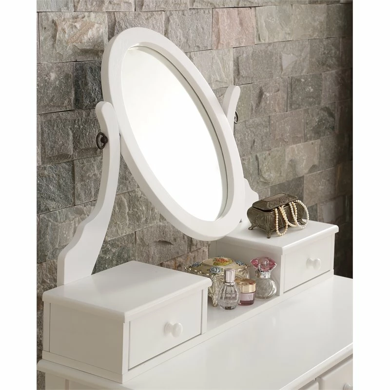 Cheapest โจ Roundhill Furniture Ashley Wood Make-Up Vanity Table And Stool Set In White ๐ฏ 8 Cheapest โจ Roundhill Furniture Ashley Wood Make-Up Vanity Table And Stool Set In White ๐ฏ - Image 6