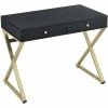 Promo โจ Bowery Hill Contemporary Vanity Desk In Black & Brass Finish ๐ฏ 1 Promo โจ Bowery Hill Contemporary Vanity Desk In Black & Brass Finish ๐ฏ -Living Room Sales Shop 2469715 L