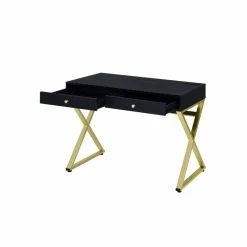 Best Pirce โ๏ธ Bowery Hill Contemporary Vanity Desk In Black & Brass Finish ๐ 23 Best Pirce โ๏ธ Bowery Hill Contemporary Vanity Desk In Black & Brass Finish ๐ -Living Room Sales Shop 2469716 5 L