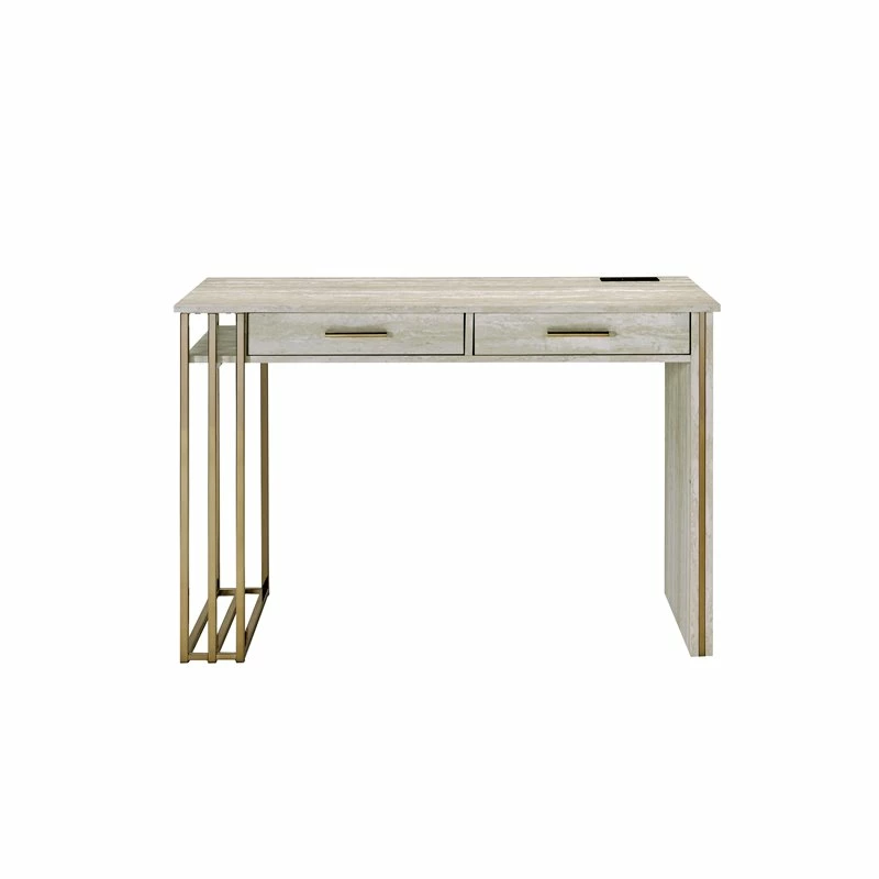 Hot Sale ๐ฏ Bowery Hill Contemporary Vanity Desk In Antique White & Gold Finish ๐ 5 Hot Sale ๐ฏ Bowery Hill Contemporary Vanity Desk In Antique White & Gold Finish ๐ - Image 3